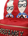 Red #DGFAMILY Embellished Backpack VULCANO Bag