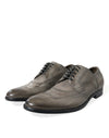 Brown Leather Lace Up Formal Derby Dress Shoes