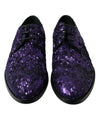 Purple Sequined Lace Up Oxford Dress Shoes