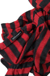 Red Black Stripes Acrylic Wrap Shawl Scarf