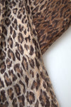 Brown Leopard Silk Shawl Wrap Foulard Scarf