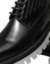 Black White Leather Lace Up Derby Dress Shoes