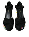 Black Suede Ankle Strap Heels Sandals Shoes