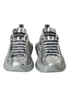 Silver Leather Super Queen Sneakers Shoes