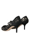 Black Taormina Lace Mary Janes Pumps Shoes