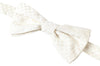 Elegant Ivory Fantasy Pattern Silk Bow Tie