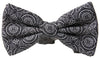 Elegant Black & White Silk Bow Tie