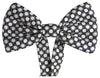 Elegant Silk Black and White Circle Bow Tie