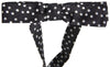 Elegant Black Silk Bow Tie with Logo Detail