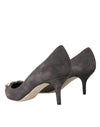 Gray Amore Suede Bellucci Heels Pumps Shoes