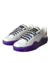 White Leather Portofino Low Top Sneakers Shoes