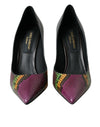 Multicolor Exotic Leather Heels Pumps Shoes