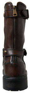 Brown Leather Midcalf Mens Boots