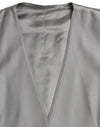 Light Gray Wool Formal Dress Waistcoat Vest