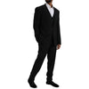Black Polyester STAFF Formal 3 Piece Suit