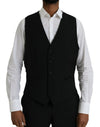 Black Polyester STAFF Formal 3 Piece Suit
