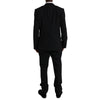 Black MARTINI Wool Formal 2 Piece Suit