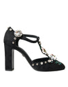 Black Lilies Crystal Heels Pumps Shoes