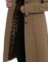 Brown Button Down Long Trench Coat Jacket