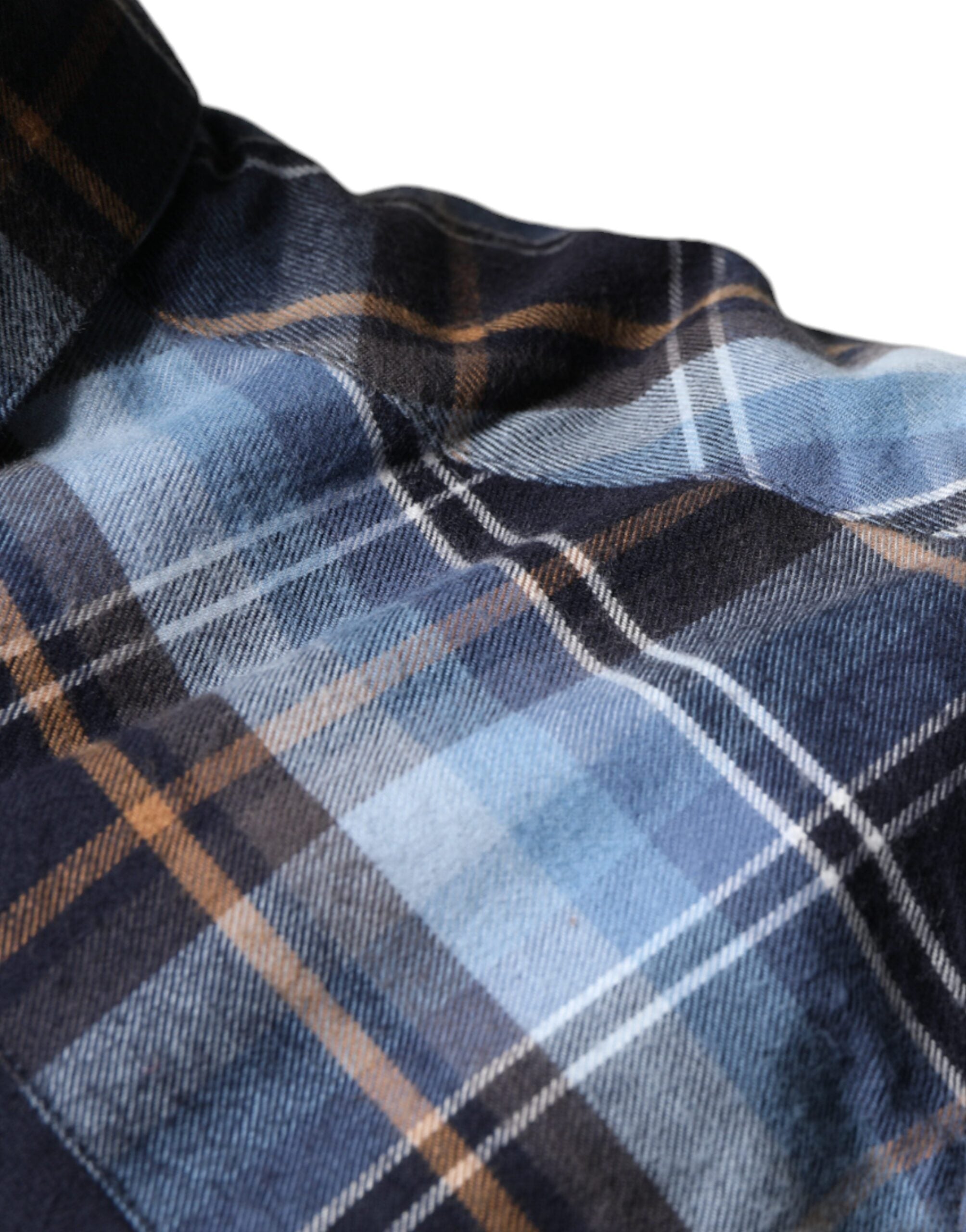 Dolce & Gabbana Multicolor Checkered Paradiso Patch Slim Fit Shirt - ACCEXO