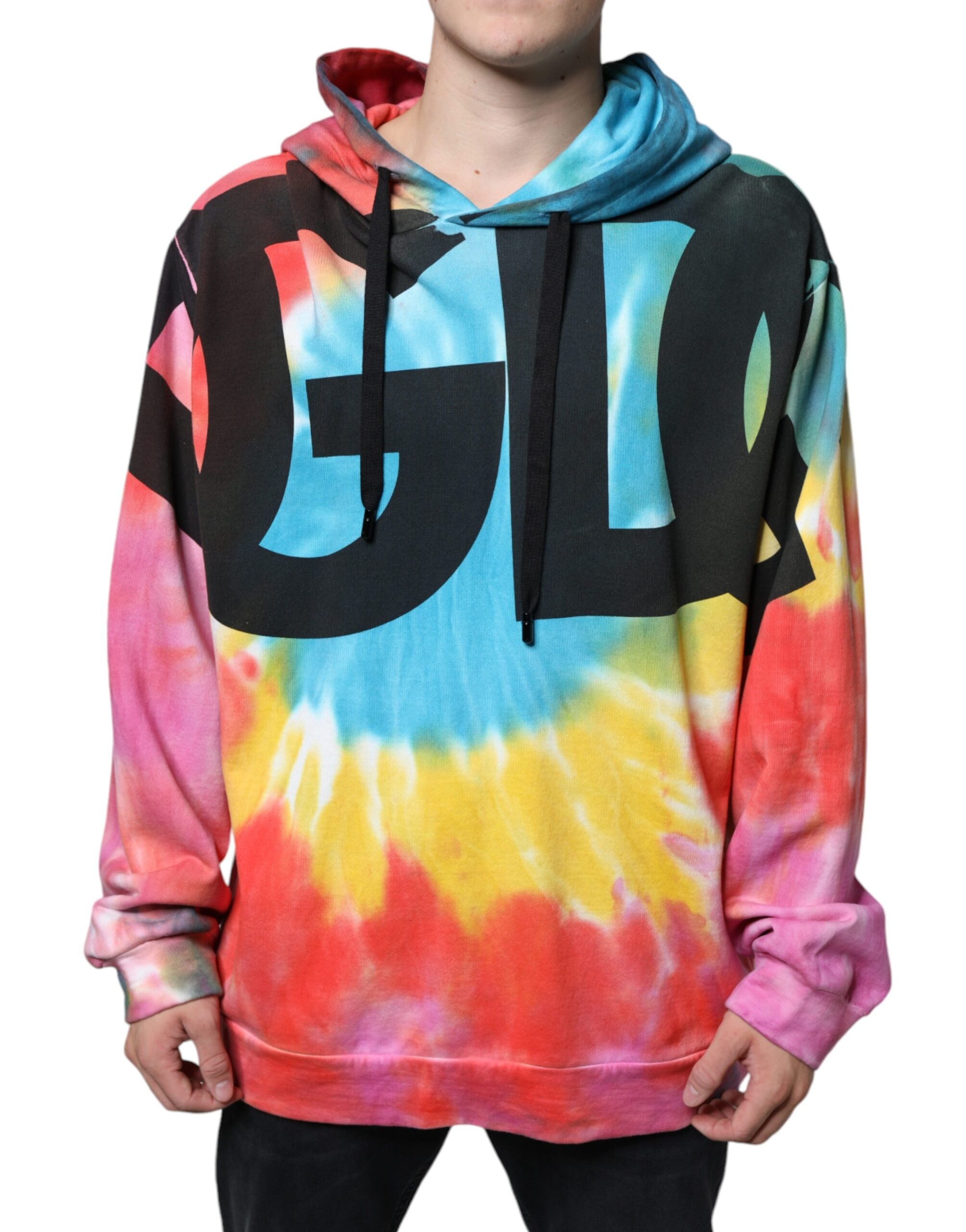 Dolce & Gabbana Multicolor Tie Dye Hooded Sweatshirt Sweater - ACCEXO