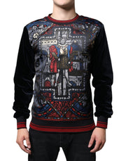 Dolce & Gabbana Multicolor Jacquard Crew Neck Sweatshirt Sweater - ACCEXO