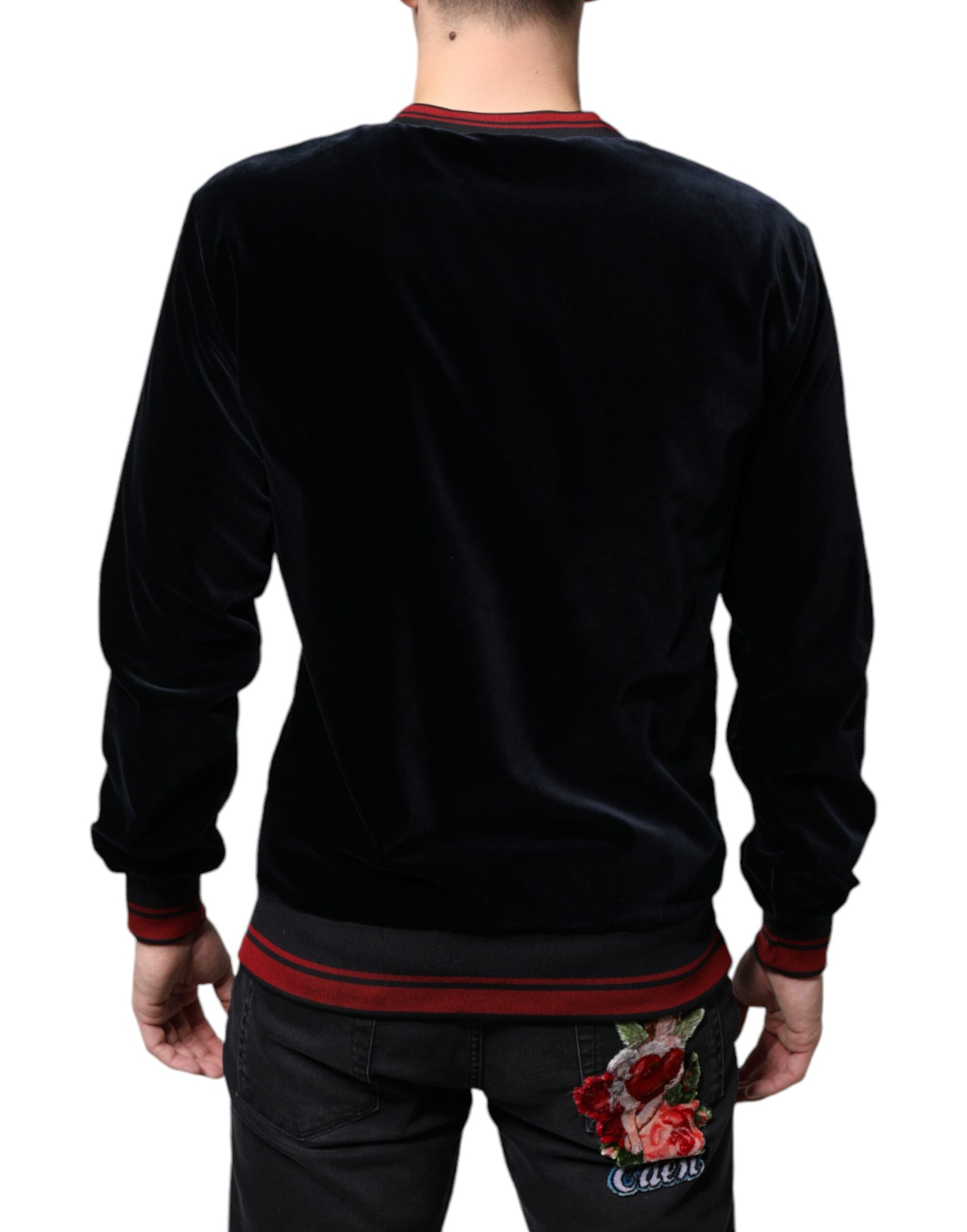 Dolce & Gabbana Multicolor Jacquard Crew Neck Sweatshirt Sweater - ACCEXO