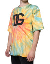 Dolce & Gabbana Multicolor Tie-Dye Logo Cotton T-shirt