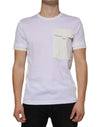 Dolce & Gabbana White Cotton Pocket Short Sleeves T-shirt