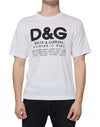 Dolce & Gabbana White Cotton DG Logo Print Casual T-shirt