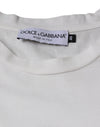 Dolce & Gabbana White Cotton DG Logo Print Casual T-shirt