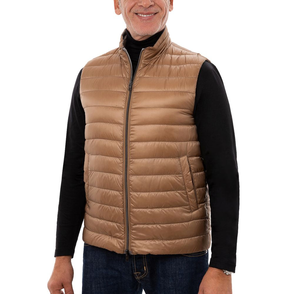 Herno Brown Polyamide Vest - ACCEXO