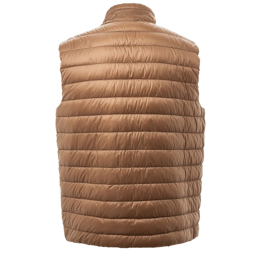 Herno Brown Polyamide Vest - ACCEXO