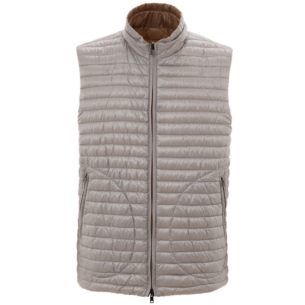 Herno Brown Polyamide Vest - ACCEXO