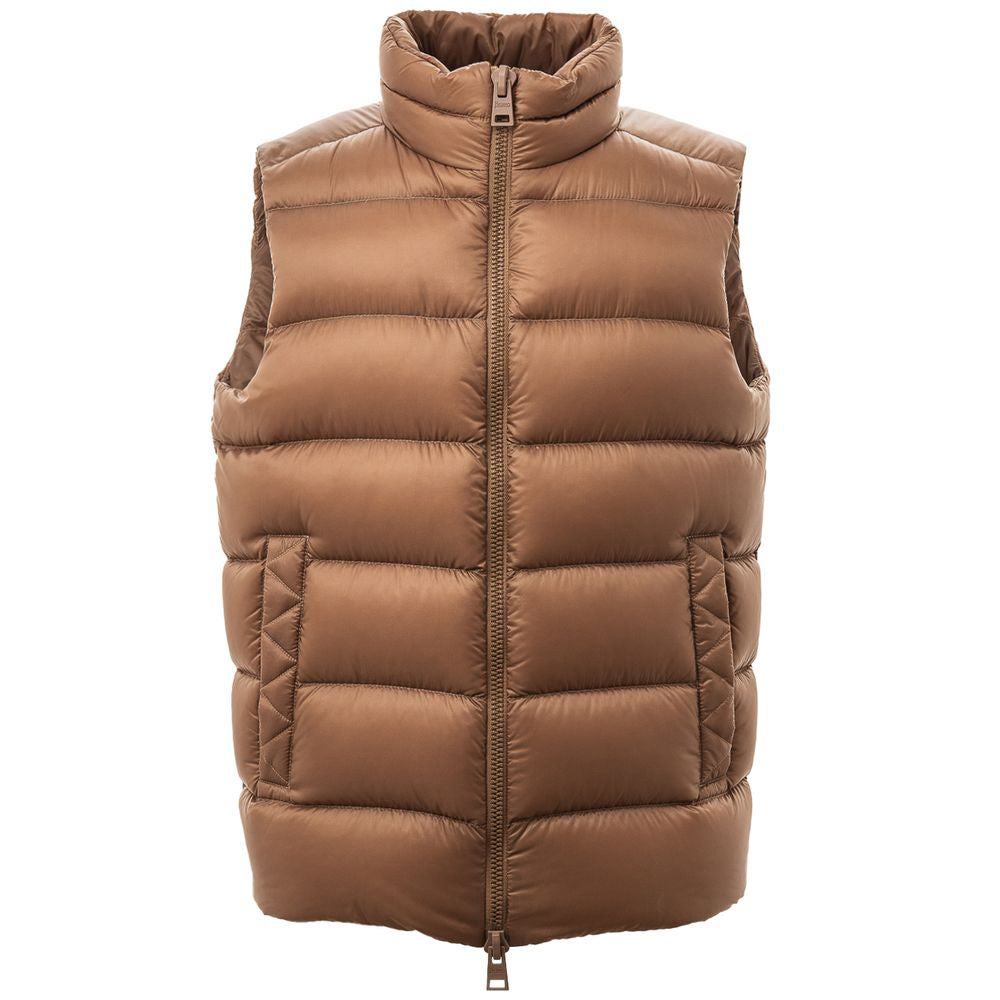 Herno Brown Polyamide Vest - ACCEXO