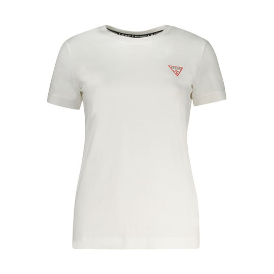 Guess Jeans White Cotton Tops & T-Shirt