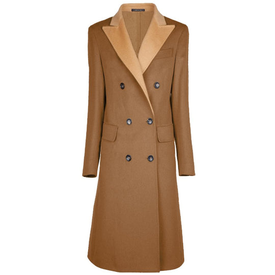 Made in Italy Brown Wool Women Coat