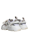 Dolce & Gabbana White Beige Leather Sport DAYMASTER Sneakers Shoes