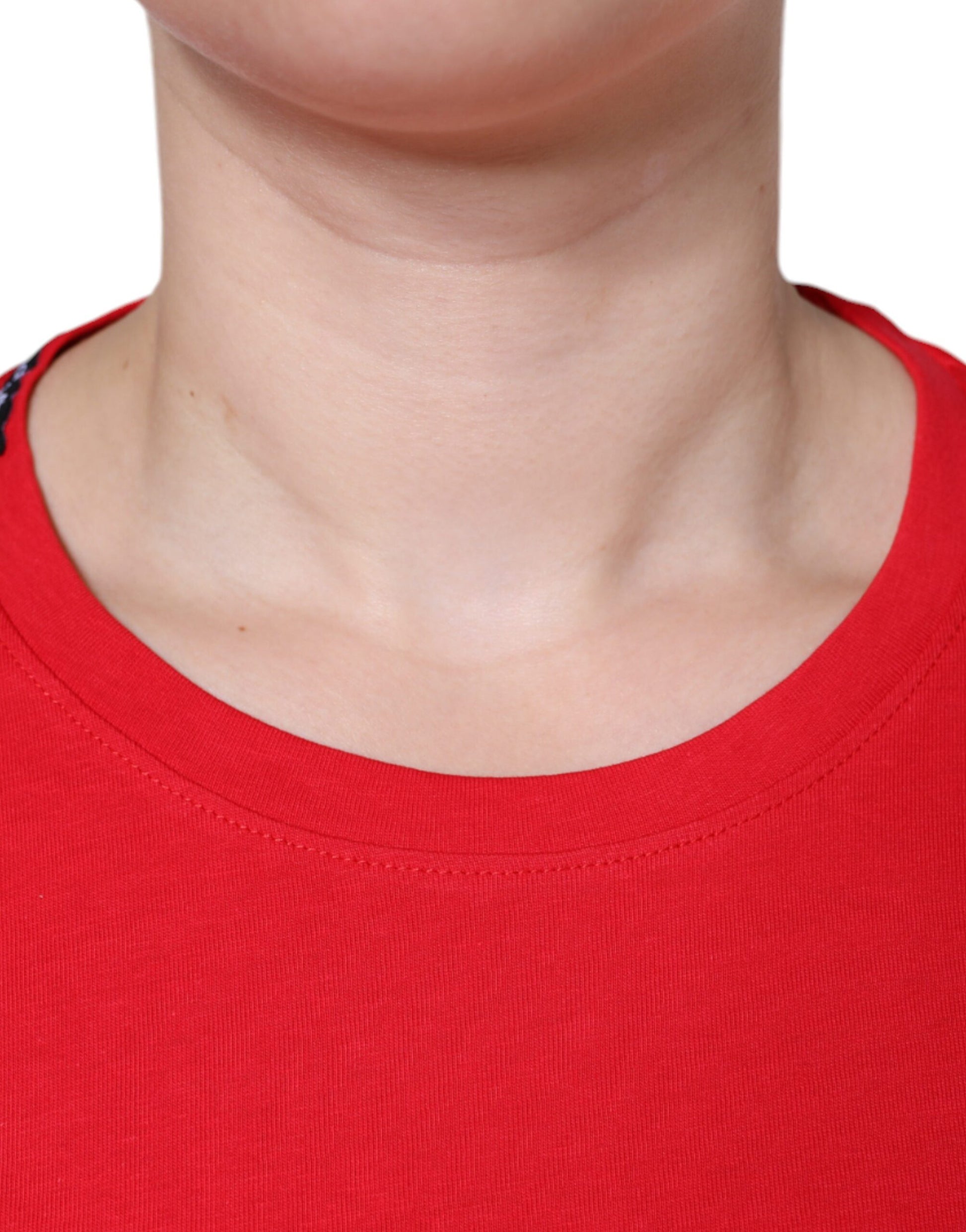 Dolce & Gabbana Red Cotton Crew Neck Short Sleeve Tee T-shirt - ACCEXO