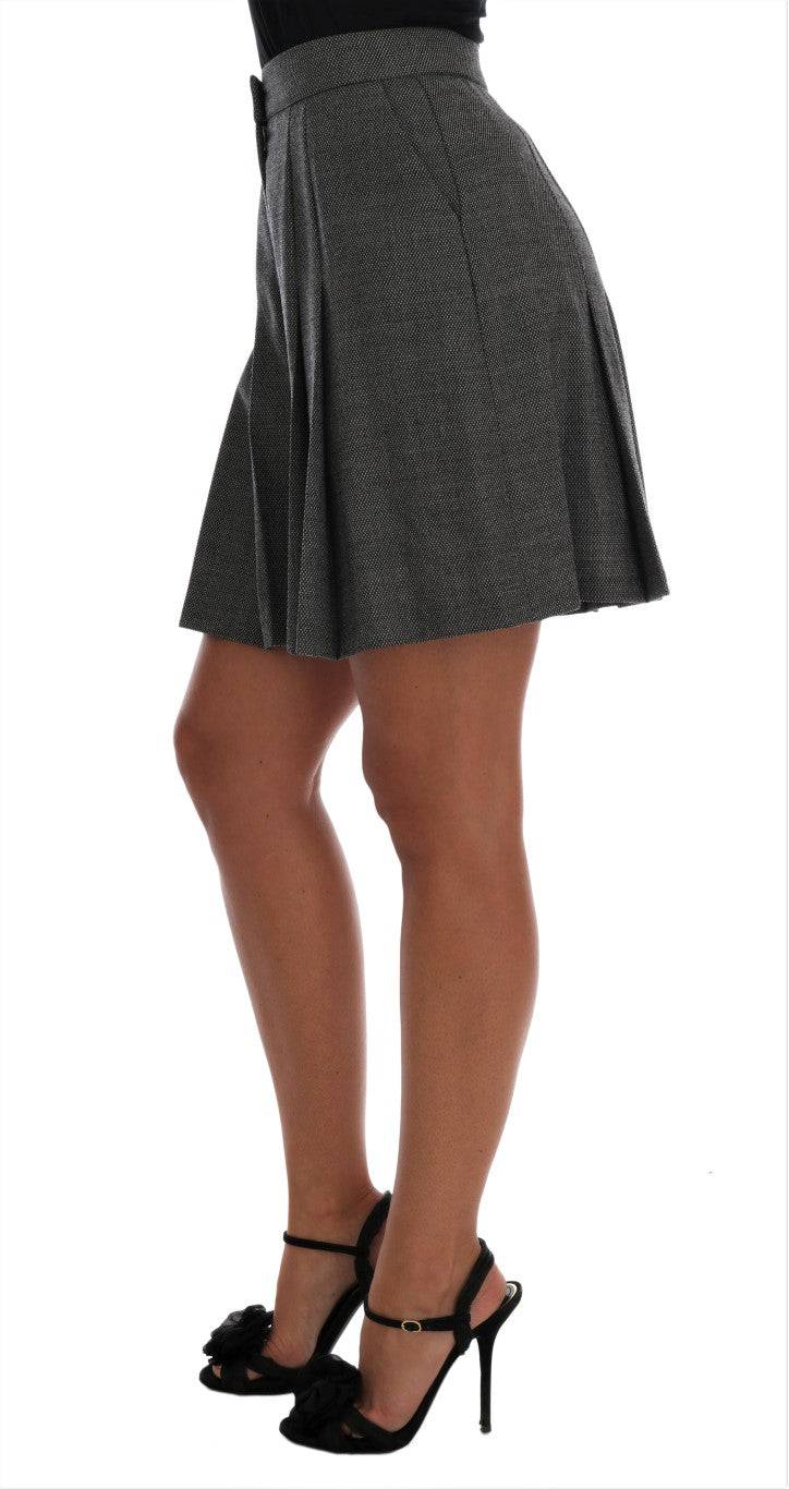 Dolce & Gabbana Chic High Waist Wool Mini Shorts - ACCEXO
