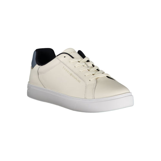 Tommy Hilfiger Beige Leather Women Sneaker