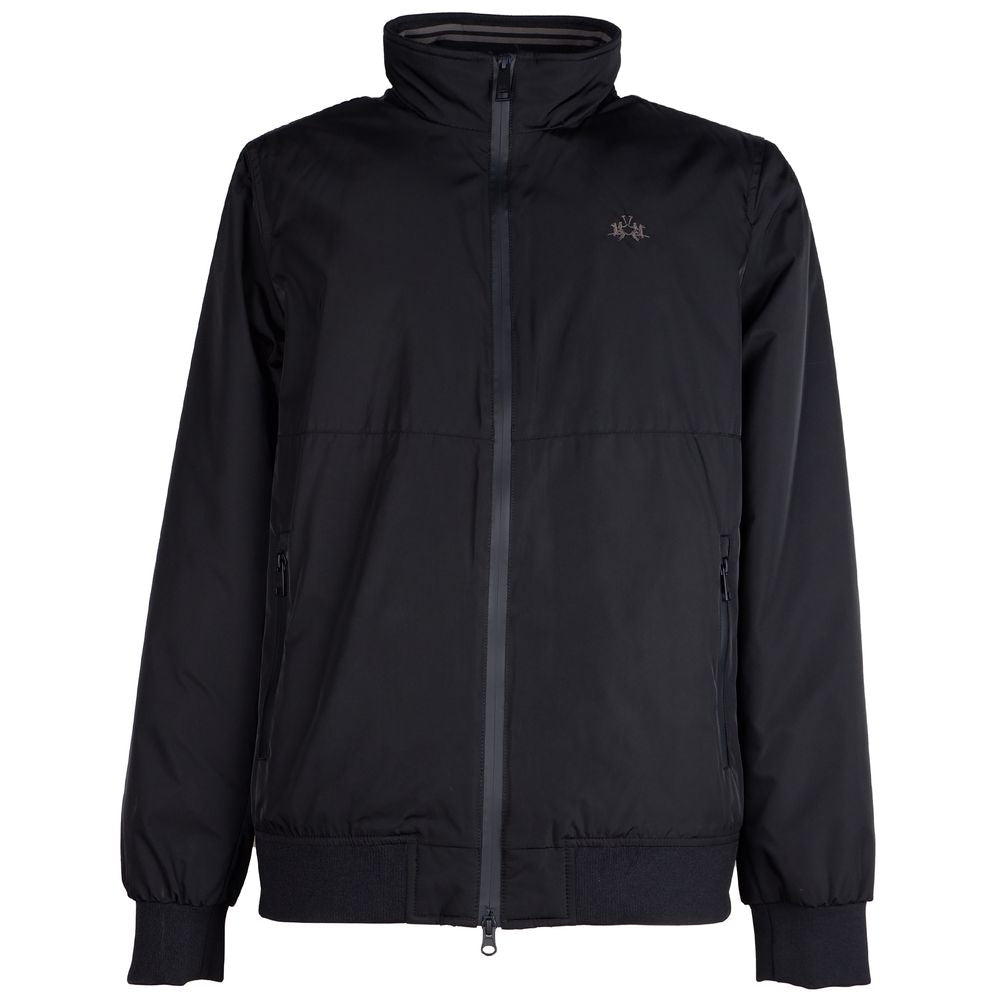 La Martina Black Polyester Jacket - ACCEXO