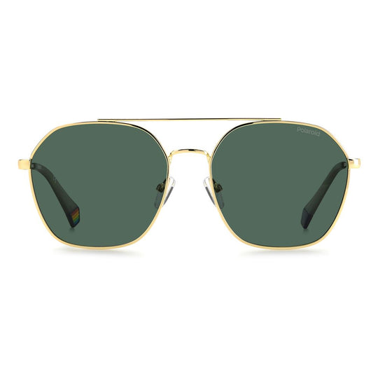 Polaroid Gold Stainless Steel Sunglasses