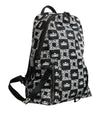 Dolce & Gabbana Black White DG Crown Logo Nylon Backpack Bag