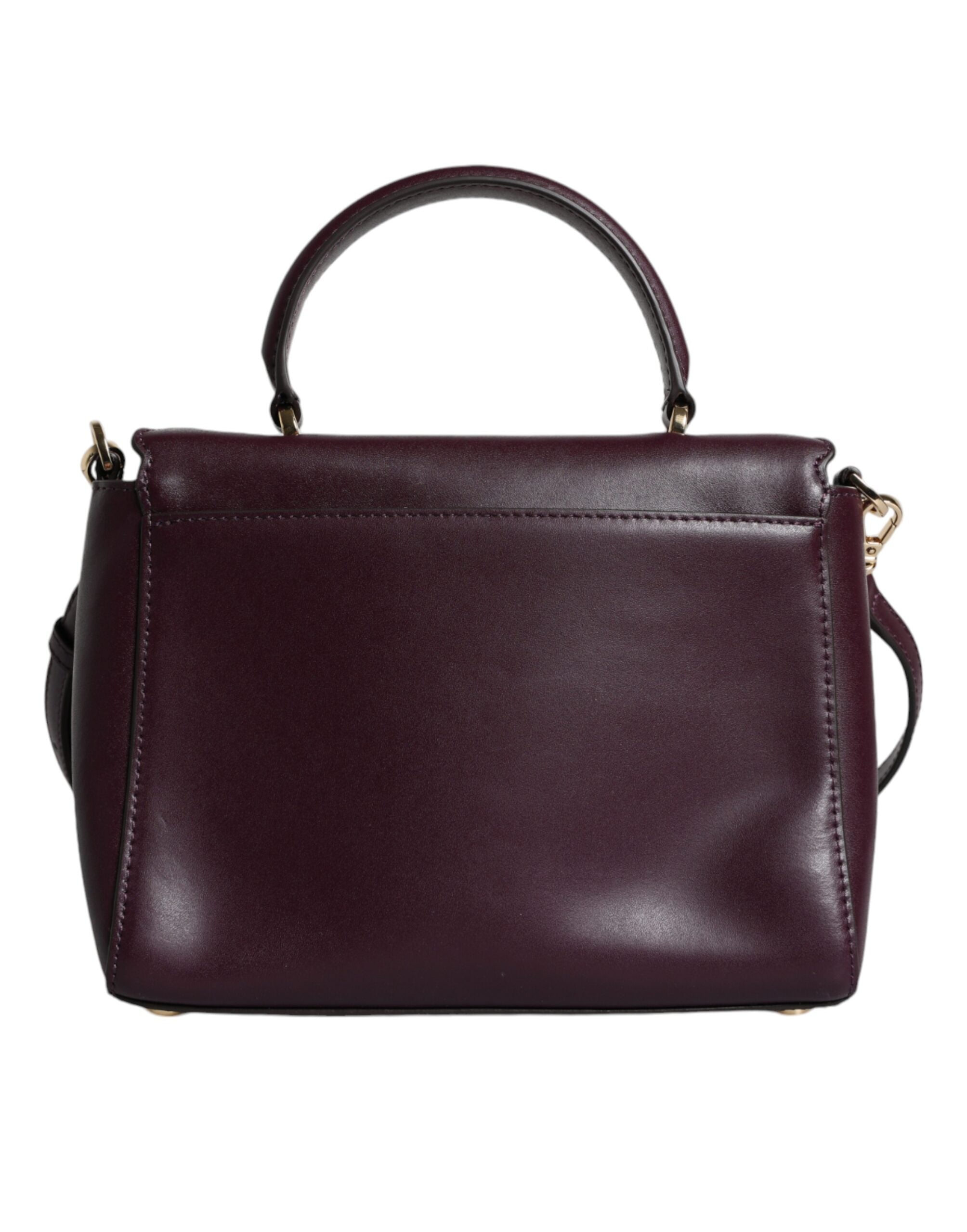 Michael Kors Purple Leather Logo Plaque Crossbody MINDY Satchel Bag - ACCEXO