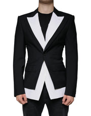 Dolce & Gabbana Black White Single Breasted Dress Blazer - ACCEXO