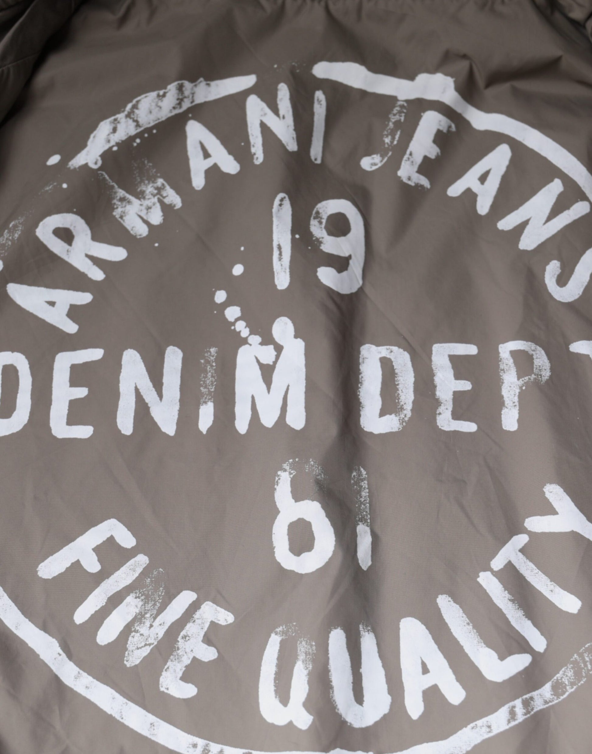 Armani Jeans Brown Cotton Full Zip Bomber Logo Jacket - ACCEXO