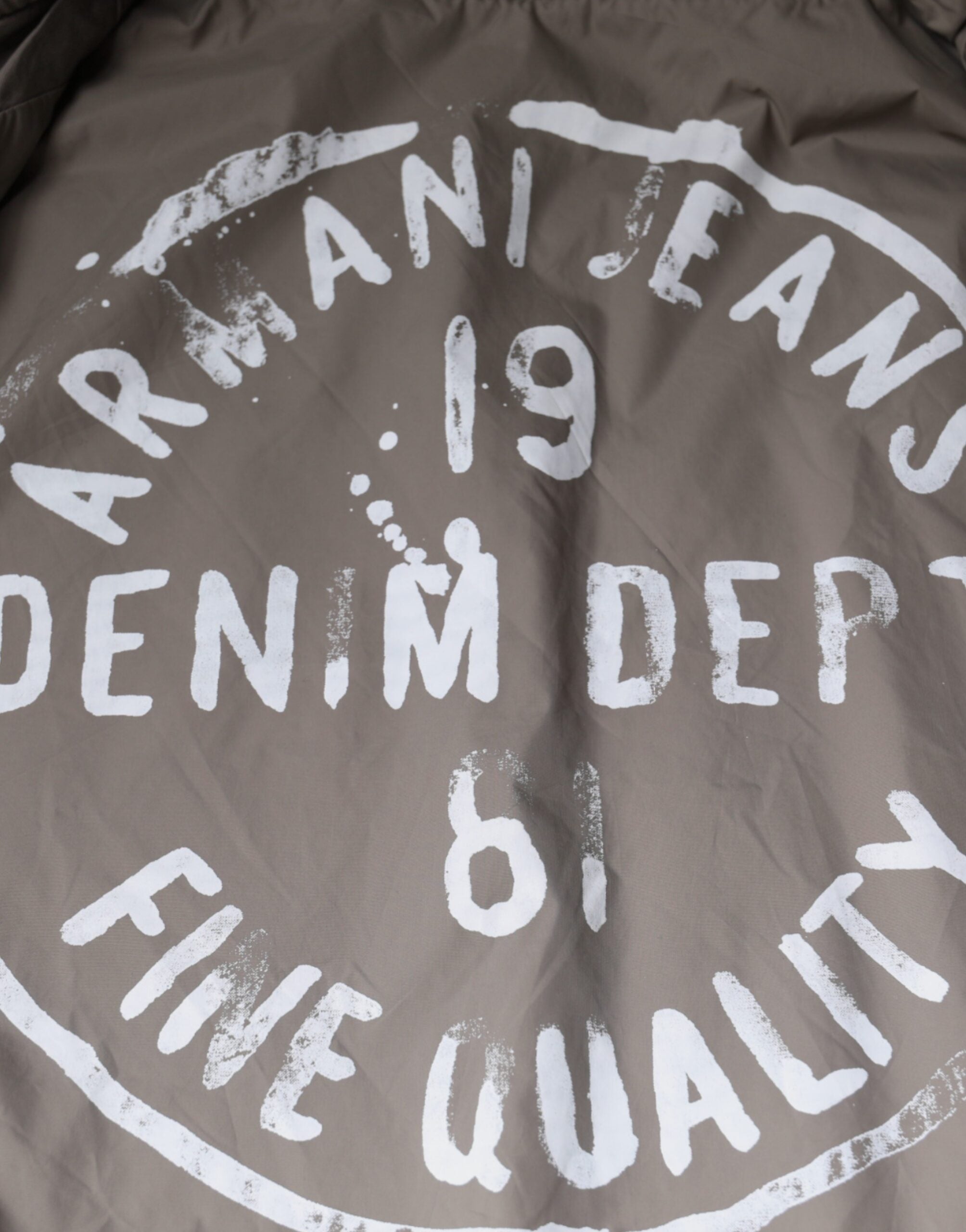 Armani Jeans Brown Cotton Full Zip Bomber Logo Jacket - ACCEXO