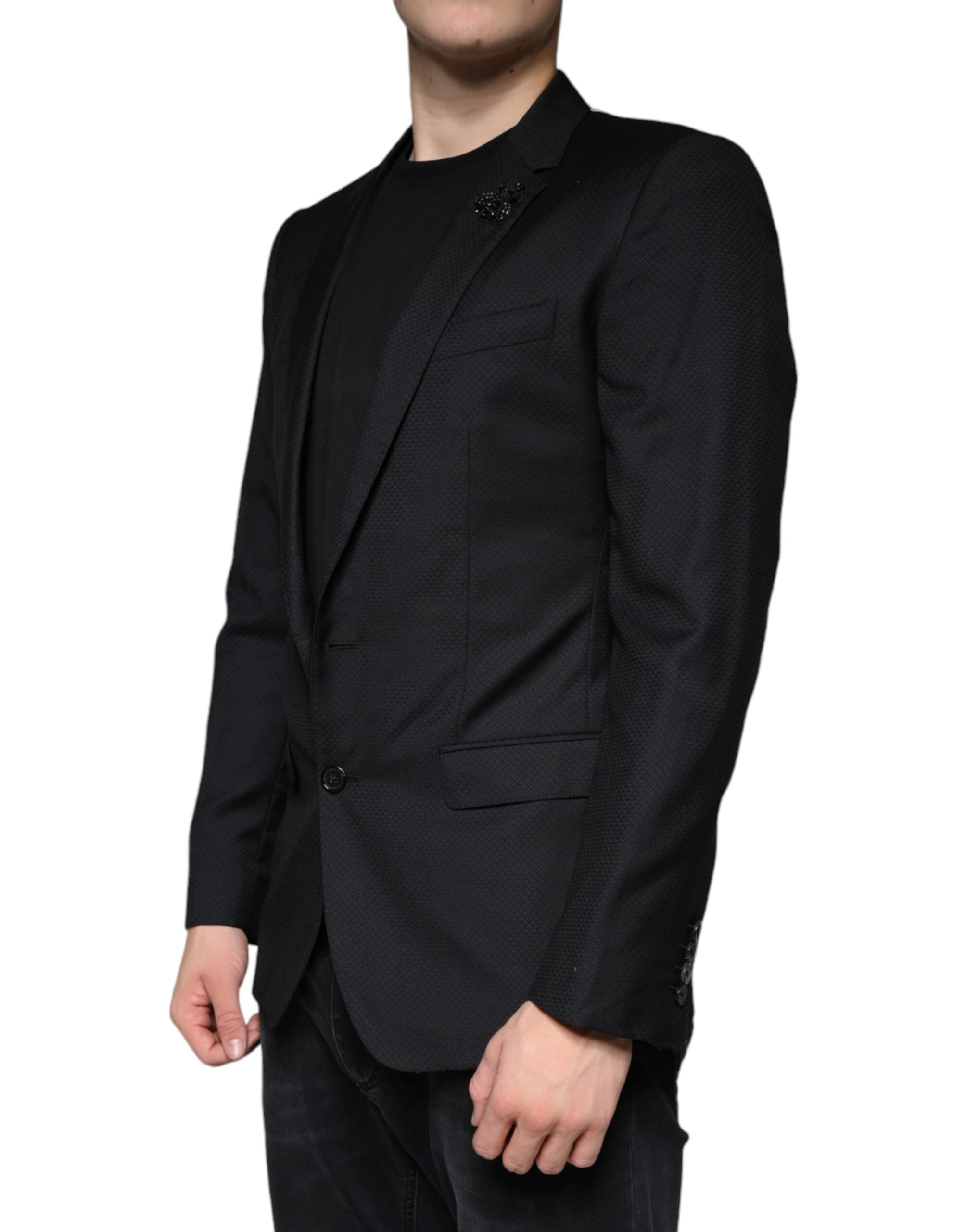 Dolce & Gabbana Black MARTINI Bee Single Breasted Blazer - ACCEXO
