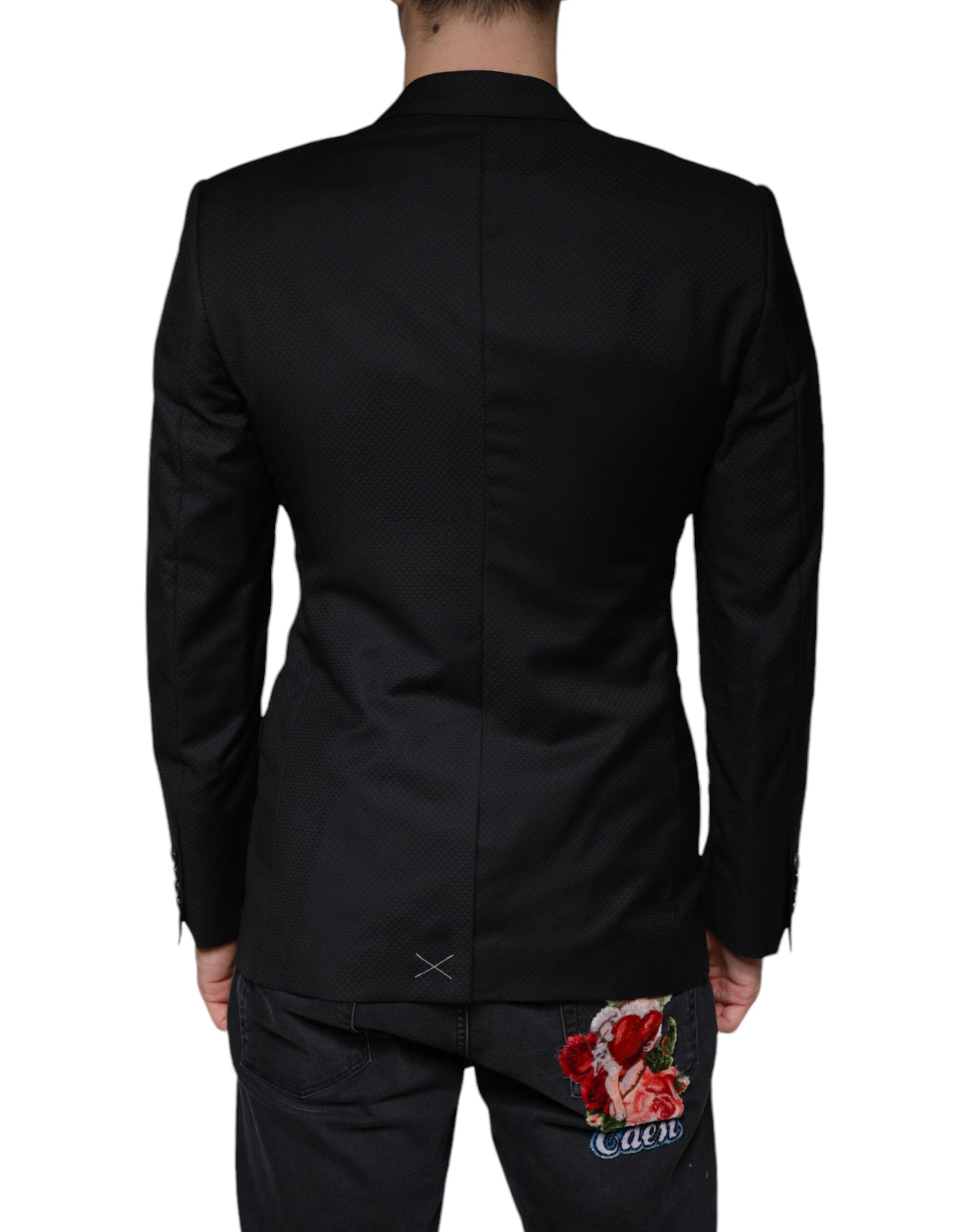 Dolce & Gabbana Black MARTINI Bee Single Breasted Blazer - ACCEXO